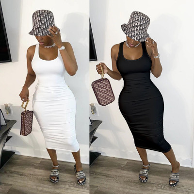 Sexy solid color zipper tie dress ORY5151
