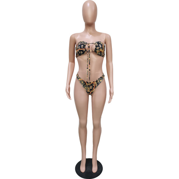 Sexy three-piece chest wrap swimsuit BN169