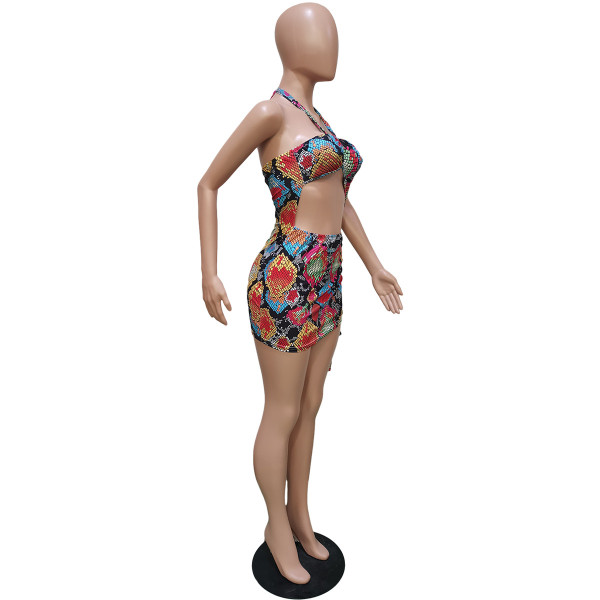 Sexy two-wear swimsuit elastic band dress BN162