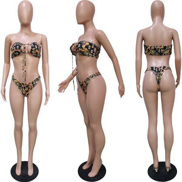 Sexy three-piece chest wrap swimsuit BN169