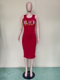 Sling sleeveless pleated dress B9228