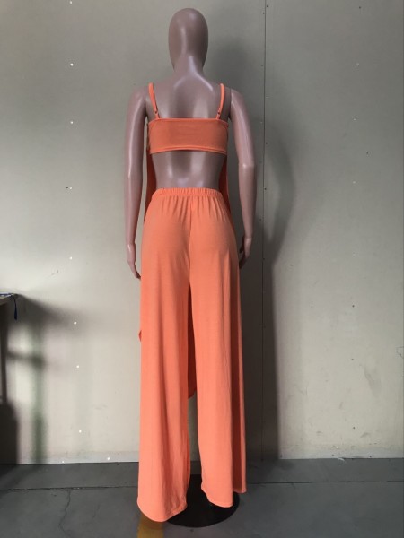Sling top solid color loose 2-piece suit OL6035