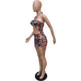 Sexy two-wear swimsuit elastic band dress BN162