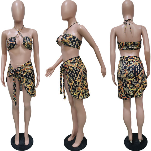 Sexy three-piece chest wrap swimsuit BN169