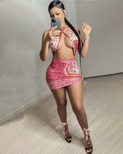 Sexy Halter Swimsuit Elastic Band Dress BN150