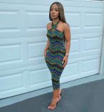Wrapped chest independent lace dress BN167