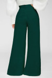Casual loose solid color high waist trousers OL6055