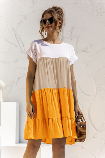 Color block loose dress YO2424