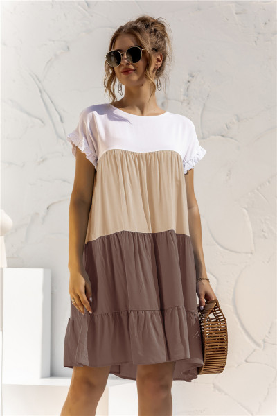 Color block loose dress YO2424