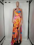Sexy one-piece halter bikini dress YM8595