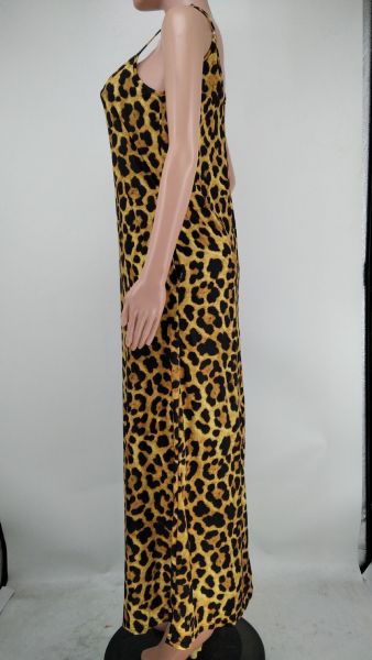 Tie-dye colorful print sling loose dress X9305