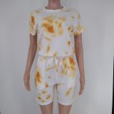 Short-sleeved shorts tie-dye suit X9309