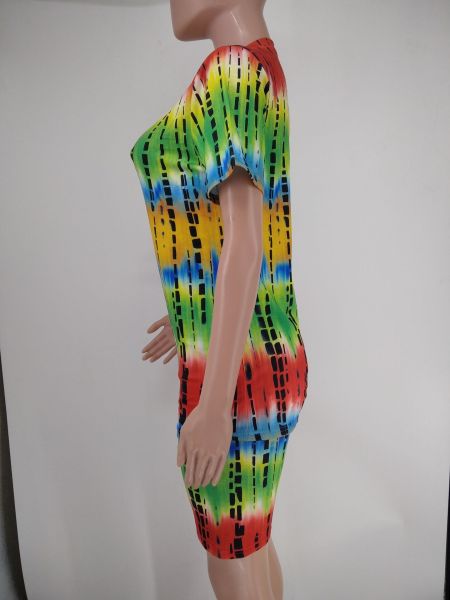 Positioning printing tie-dye T-shirt shorts casual suit two-piece suit X9304 