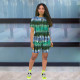 Positioning printing tie-dye T-shirt shorts casual suit two-piece suit X9304 