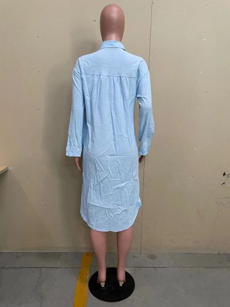 High slit irregular one-piece shirt OL6062