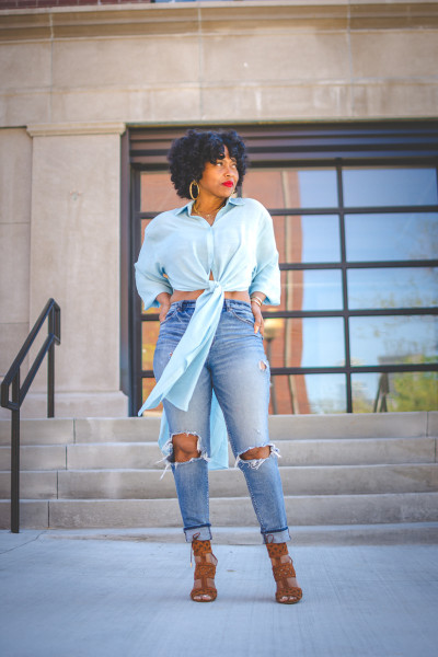 High slit irregular one-piece shirt OL6062