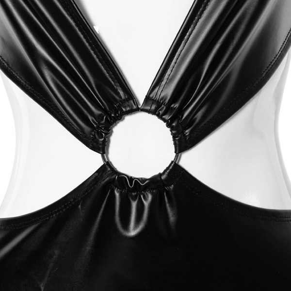 New solid color halter neck strapless sexy short dress with open back X21DS143