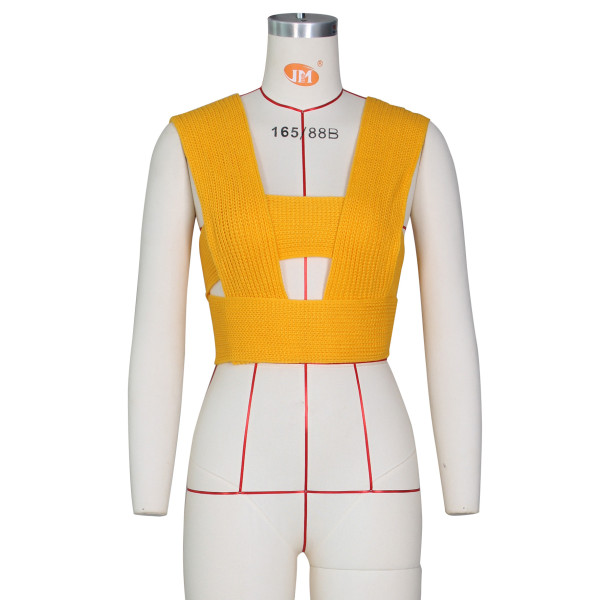Sexy sweater vest with cross knit top Z0103