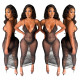 Sexy net yarn nightclub style pleated two-piece dress F8073