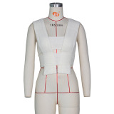 Sexy sweater vest with cross knit top Z0103