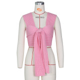 Sexy sweater vest with cross knit top Z0103