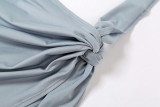 Sexy V-neck halter one-piece fashion bag hip skirt suit K21S02362
