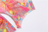Fashion sexy mesh see-through fake two-piece slim dress K21D02140