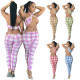 Casual fashion printed two-piece trousers YM179