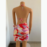 Sexy swimsuit contrast color swimsuit two-piece suit FFT1108