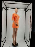 Fashion tight-fitting ripped letter print dress YM181