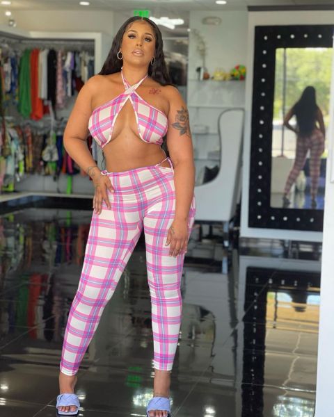 Casual fashion printed two-piece trousers YM179