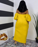 Sexy imitation cotton dress Q7180