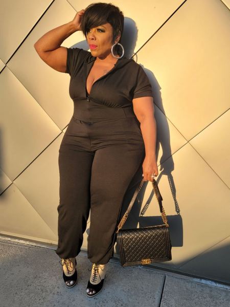 Deep V plus size 5XL jumpsuit Q7186