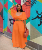 Fashion casual suit solid color loose three-piece suit Q7206