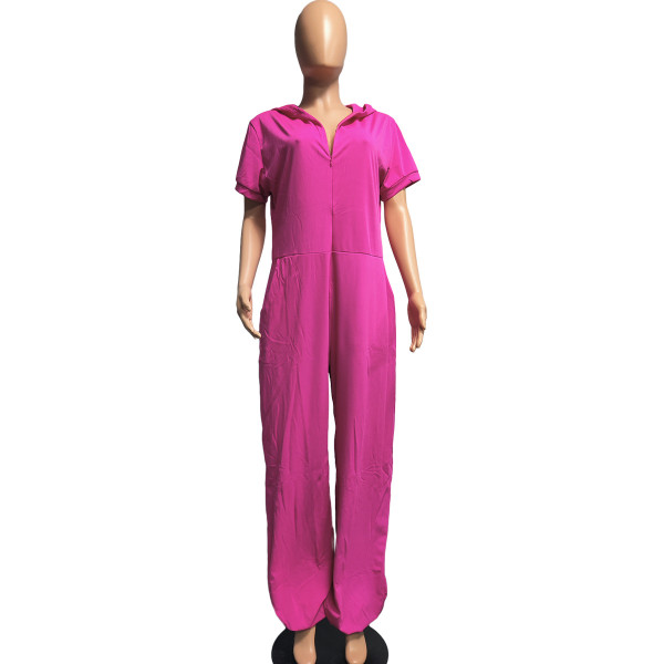 Deep V plus size 5XL jumpsuit Q7186