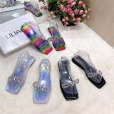 Colorful rhinestone strip ladies sandals S645072499311