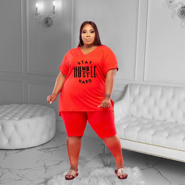 Two-piece large size 5XL fashion casual suit Q7197