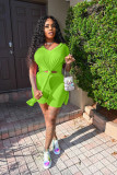 Fashion casual suit irregular sports two-piece suit Q7175
