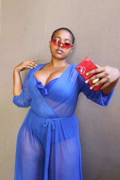 Sexy see-through mesh plus size women's jumpsuit Q7198