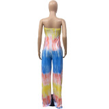 Casual tie-dye jumpsuit Q7200