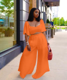 Fashion casual suit solid color loose three-piece suit Q7206