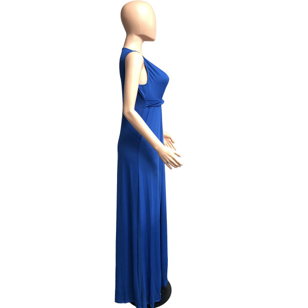 Sexy casual style sleeveless V-neck dress Q7205