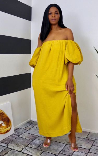 Sexy imitation cotton dress Q7180