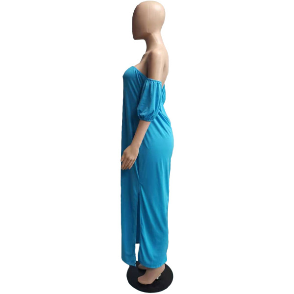 Sexy imitation cotton dress Q7180