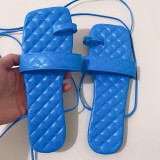 New style all over toe sandals women's plus size one word flat square toe sandals S640854820934