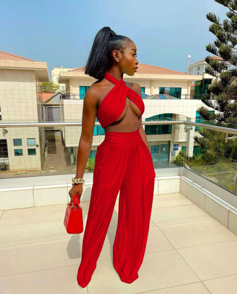 Women's wide leg pants two-piece sexy nightclub style suit Q7177
