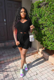Fashion casual suit irregular sports two-piece suit Q7175