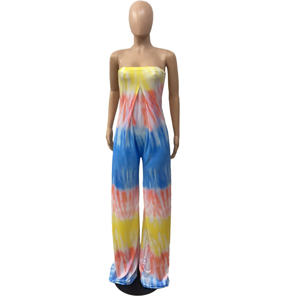 Casual tie-dye jumpsuit Q7200