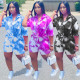 Women's casual tie-dye two-piece suit Q77209