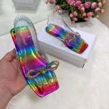 Colorful rhinestone strip ladies sandals S645072499311